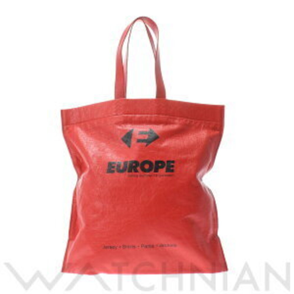 Balenciaga Supermarket Shopper Bag L Red Leather Tote